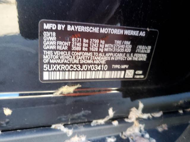 2018 BMW X5 XDRIVE3 - 5UXKR0C53J0Y03410