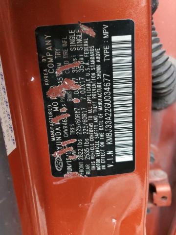 2016 HYUNDAI TUCSON LIM - KM8J33A22GU034677
