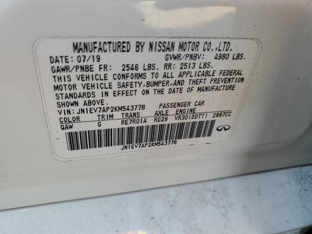 VIN JN1EV7AP2KM543778 2019 Infiniti Q50, Luxe no.12