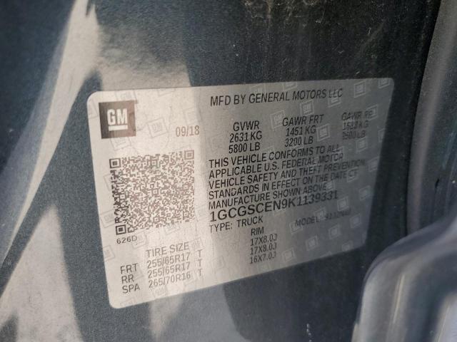 2019 CHEVROLET COLORADO L - 1GCGSCEN9K1139331