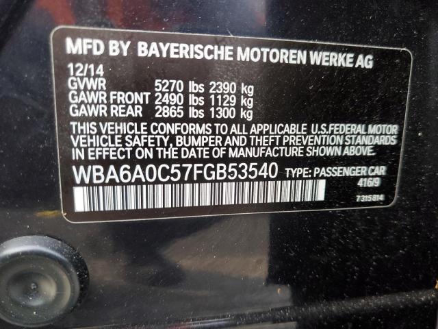 VIN WBA6A0C57FGB53540 2015 BMW 6 SERIES no.12