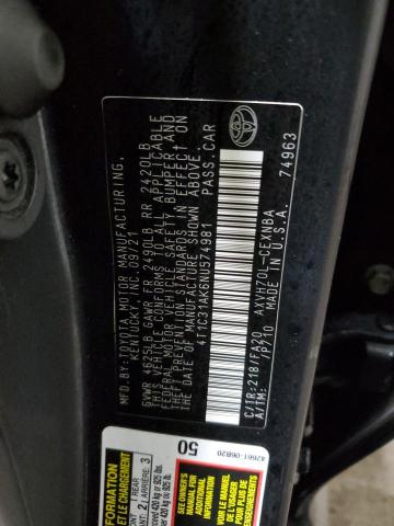 2022 TOYOTA CAMRY LE - 4T1C31AK6NU574981