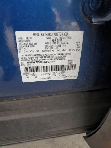 2020 FORD EXPLORER X - 1FMSK7DH0LGD03198