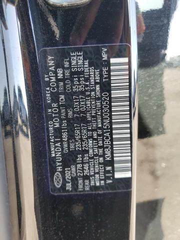 2022 HYUNDAI TUCSON BLU - KM8JBCA15NU030520