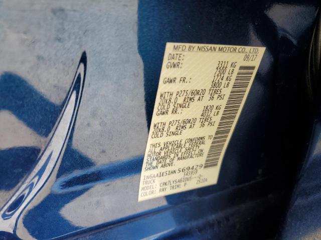 2017 NISSAN TITAN SV - 1N6AA1E51HN569429