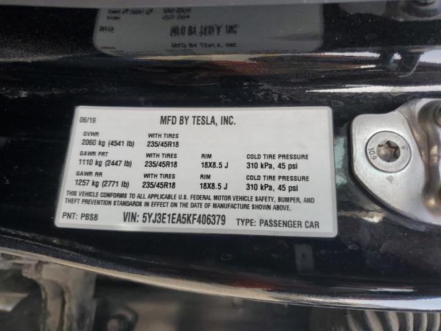 VIN 5YJ3E1EA5KF406379 2019 TESLA MODEL 3 no.13