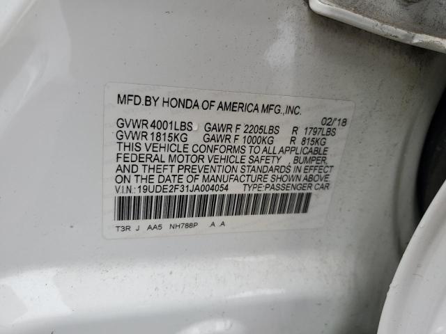 2018 ACURA ILX BASE W - 19UDE2F31JA004054
