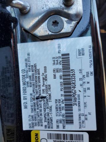 2016 FORD FUSION S - 3FA6P0G74GR332659