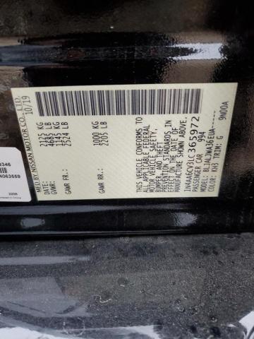 2020 NISSAN MAXIMA SV - 1N4AA6CV3LC365972