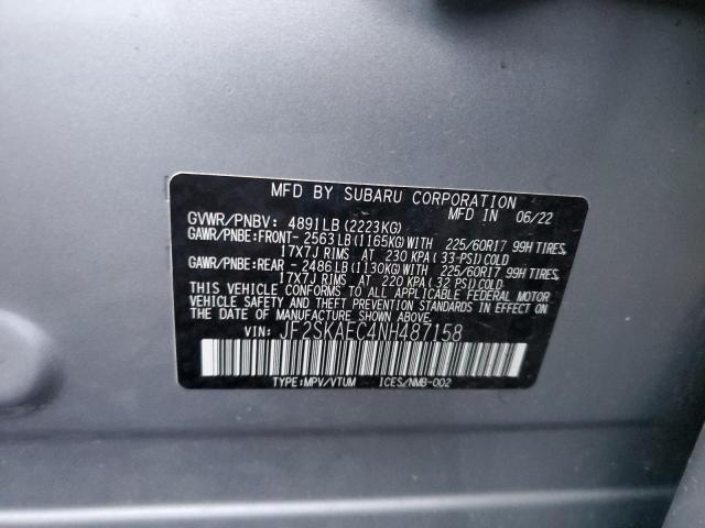 2022 SUBARU FORESTER P - JF2SKAEC4NH487158