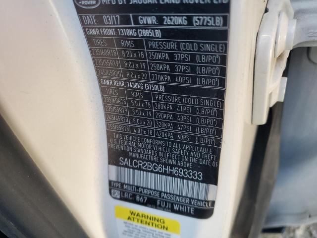 2017 LAND ROVER DISCOVERY - SALCR2BG6HH693333