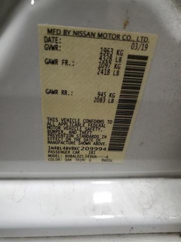2019 NISSAN ALTIMA S - 1N4BL4BV8KC209994