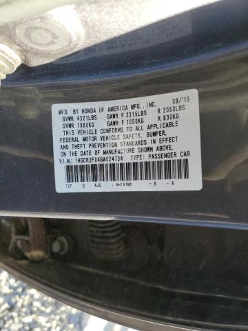 2016 HONDA ACCORD EX - 1HGCR2F04GA024734