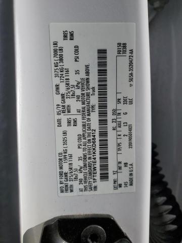 2019 FORD F150 SUPER - 1FTEW1E41KKD68412