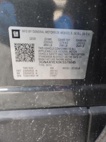 2019 CHEVROLET EQUINOX PR - 3GNAXYEX0KS579045