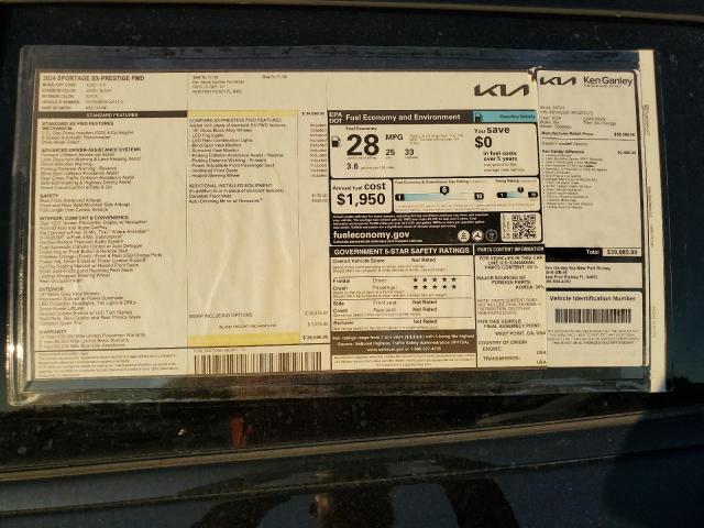 2024 KIA SPORTAGE S - 5XYK53DF0RG212172