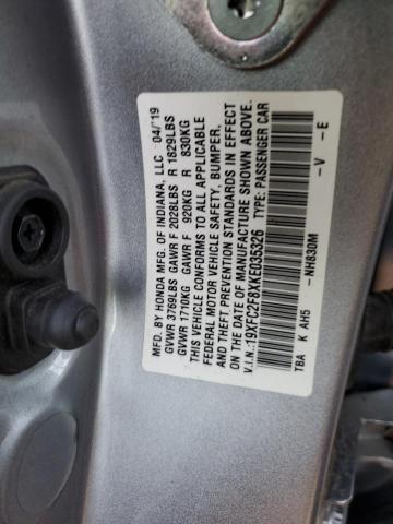 19XFC2F8XKE035326 2019 HONDA CIVIC