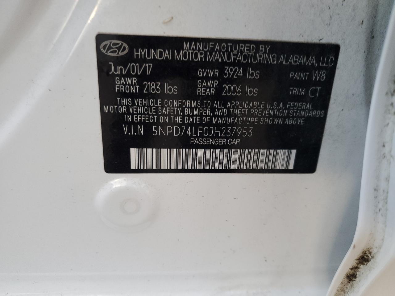 Lot #3036945795 2018 HYUNDAI ELANTRA SE