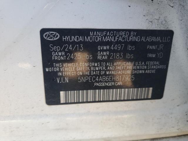 VIN 5NPEC4AB6EH817925 2014 HYUNDAI SONATA no.12