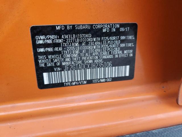 2018 SUBARU CROSSTREK - JF2GTADCXJH235106