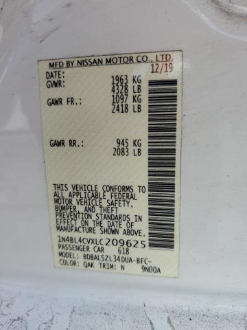 VIN 1N4BL4CVXLC209625 2020 NISSAN ALTIMA no.13