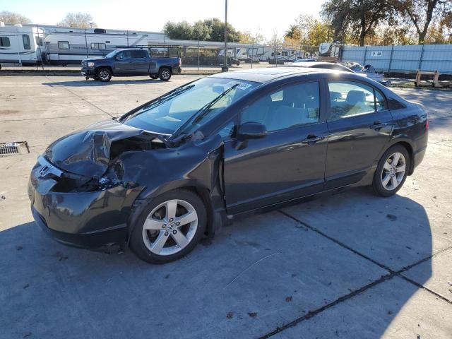 HONDA CIVIC EX 2008 black sedan 4d gas 1HGFA168X8L062141 photo #1