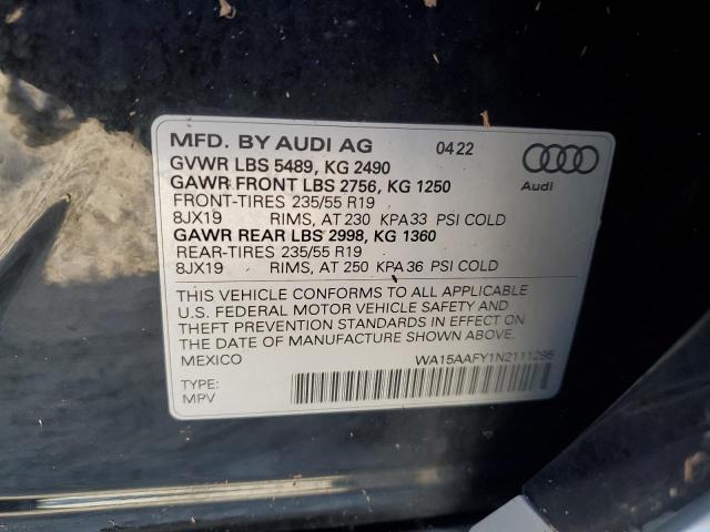 VIN WA15AAFY1N2111295 2022 AUDI Q5 no.14