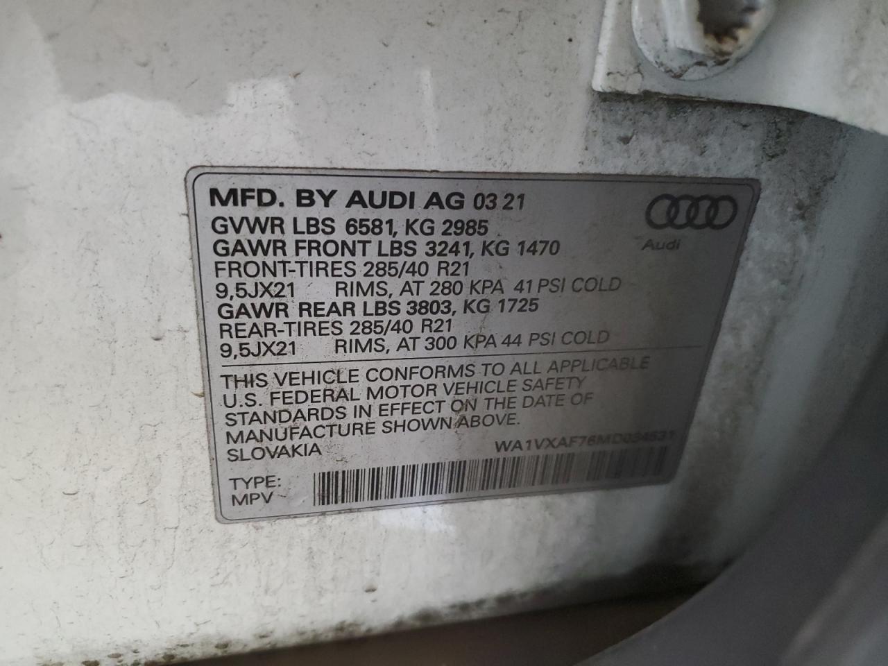 Lot #3027028838 2021 AUDI Q7 PRESTIG