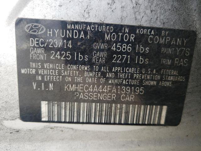 VIN KMHEC4A44FA139195 2015 HYUNDAI SONATA no.12