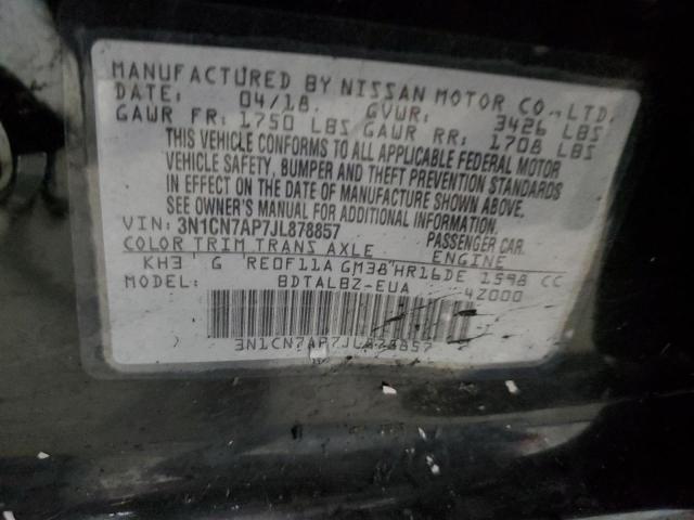 2018 NISSAN VERSA S - 3N1CN7AP7JL878857