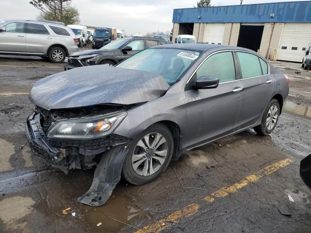 HONDA ACCORD LX 2013 gray sedan 4d gas 1HGCR2F33DA007641 photo #1