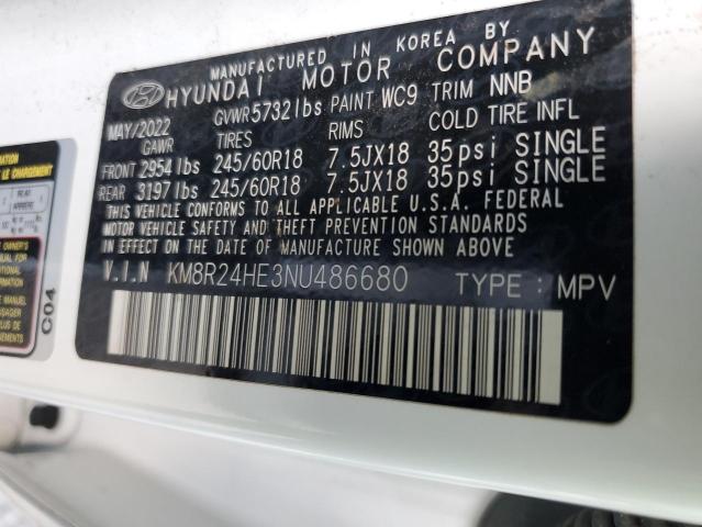 VIN KM8R24HE3NU486680 2022 HYUNDAI PALISADE no.13