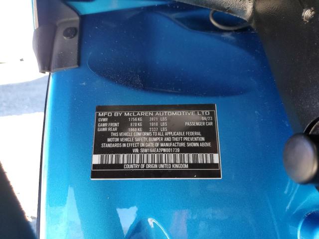 2023 MCLAREN AUTOMOTIVE ARTURA SBM16AEA2PW001739