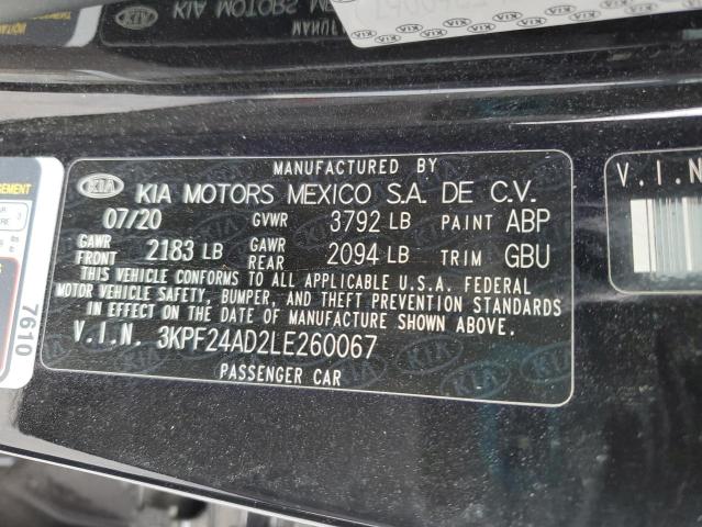 VIN 3KPF24AD2LE260067 2020 KIA FORTE no.12