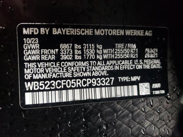 2024 BMW IX XDRIVE5 WB523CF05RCP93327