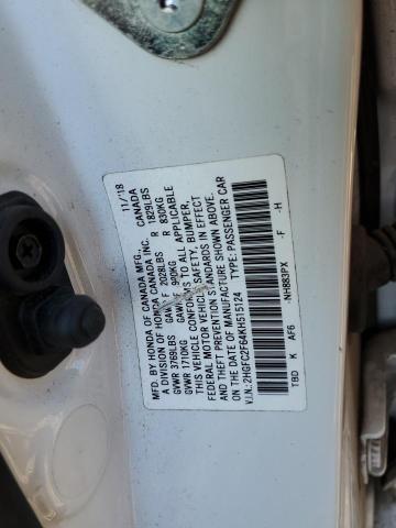 2019 HONDA CIVIC 2HGFC2F64KH515124