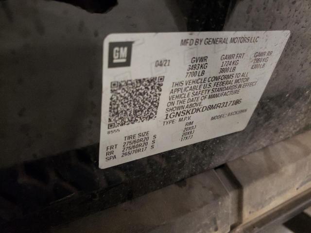 2021 CHEVROLET SUBURBAN K - 1GNSKDKD8MR317186