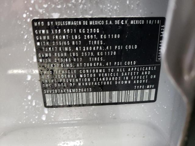 2019 VOLKSWAGEN TIGUAN SE - 3VV2B7AX9KM026413