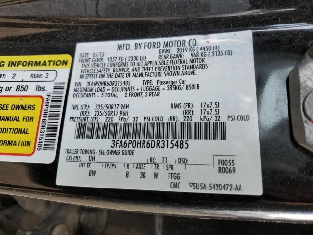 VIN 3FA6P0HR6DR315485 2013 Ford Fusion, SE no.12