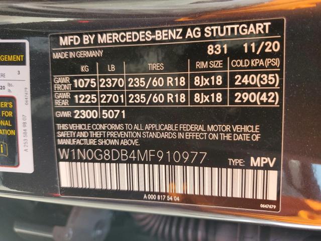 VIN W1N0G8DB4MF910977 2021 MERCEDES-BENZ GLC-CLASS no.14