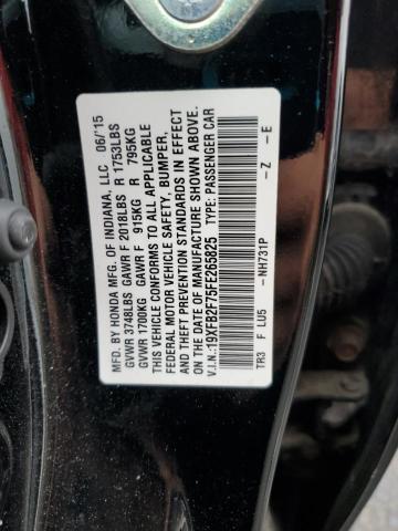 2015 HONDA CIVIC SE 19XFB2F75FE265825