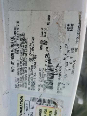 2015 FORD FUSION S - 1FA6P0G74F5112827
