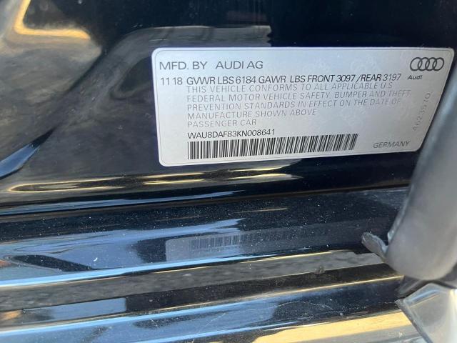 2019 AUDI A8 L WAU8DAF83KN008641