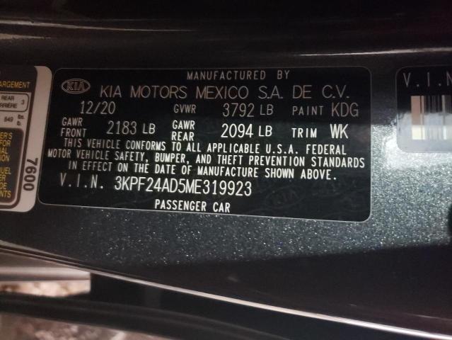 2021 KIA FORTE FE - 3KPF24AD5ME319923
