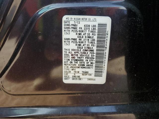 VIN JN8AS5MT4DW034871 2013 NISSAN ROGUE no.14