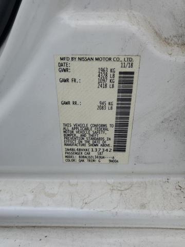2019 NISSAN ALTIMA S - 1N4BL4BVXKC137342
