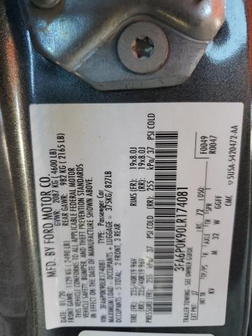 VIN 3FA6P0K90LR174081 2020 Ford Fusion, Titanium no.13