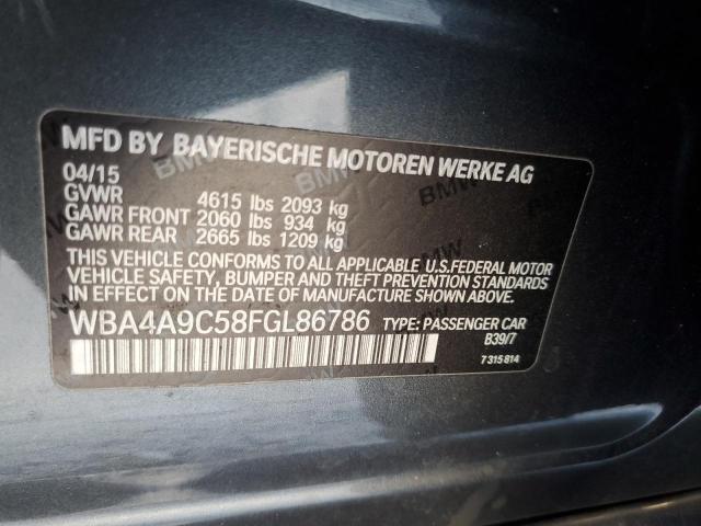 VIN WBA4A9C58FGL86786 2015 BMW 4 SERIES no.12