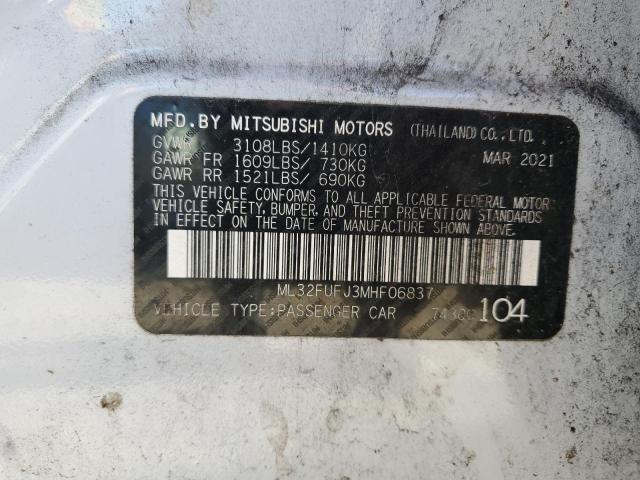 VIN ML32FUFJ3MHF06837 2021 Mitsubishi Mirage, G4 Es no.12