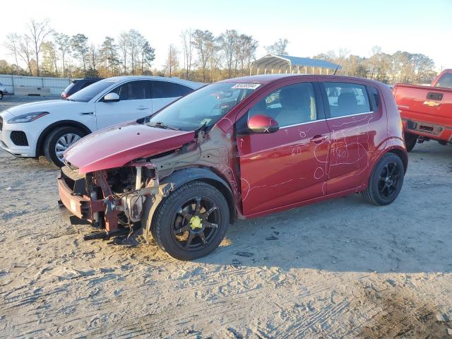 CHEVROLET SONIC LT 2012 maroon hatchbac gas 1G1JC6SH1C4115052 photo #1